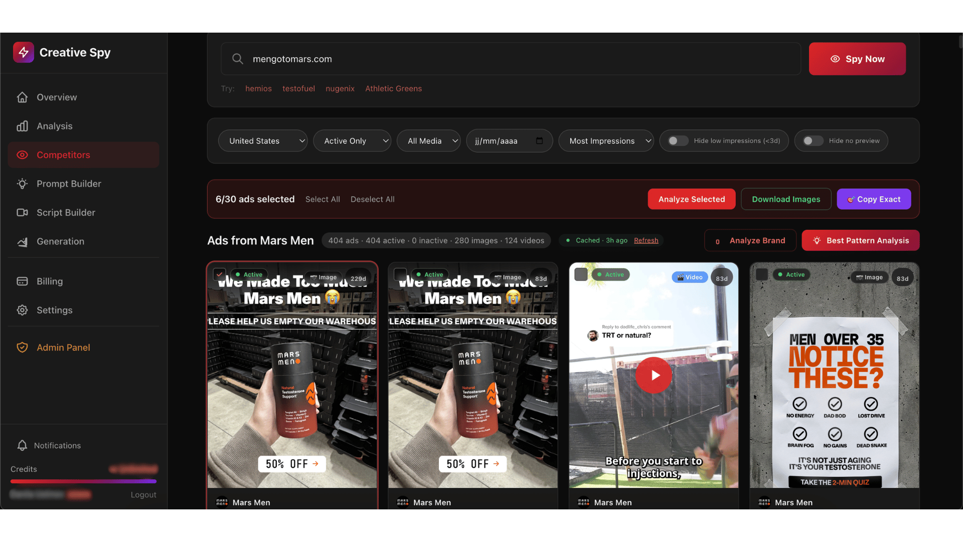 Competitor Spy - Search and analyze any brand
